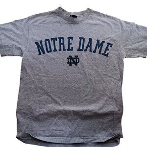 Small T-shirt Notre Dame Gray Logo T-Shirt Champs Size S Cotton Blend